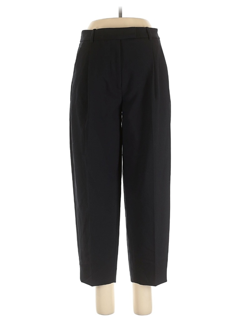 Abercrombie & Fitch Black High-Rise Tailored Cropped Pants